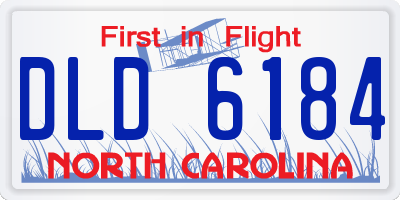 NC license plate DLD6184