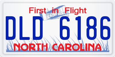 NC license plate DLD6186