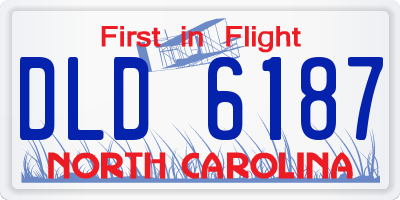 NC license plate DLD6187