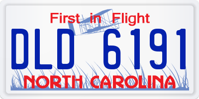 NC license plate DLD6191