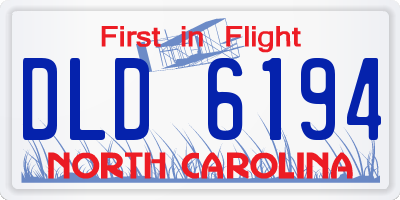 NC license plate DLD6194