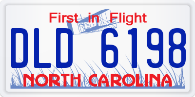 NC license plate DLD6198