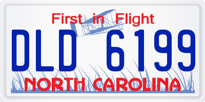 NC license plate DLD6199