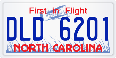 NC license plate DLD6201