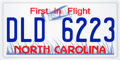 NC license plate DLD6223