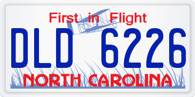 NC license plate DLD6226