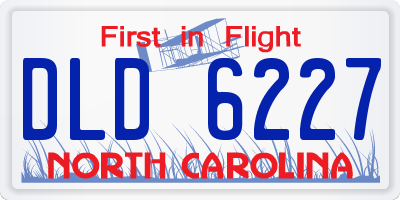 NC license plate DLD6227