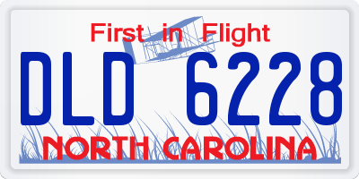 NC license plate DLD6228