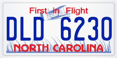 NC license plate DLD6230
