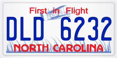 NC license plate DLD6232