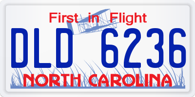 NC license plate DLD6236