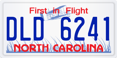 NC license plate DLD6241
