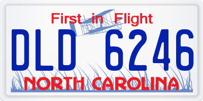 NC license plate DLD6246