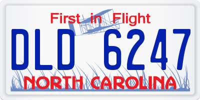 NC license plate DLD6247