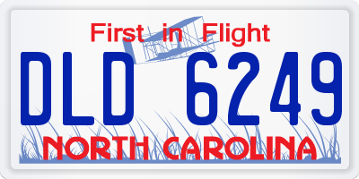 NC license plate DLD6249