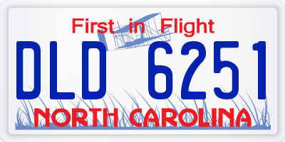 NC license plate DLD6251