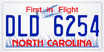 NC license plate DLD6254