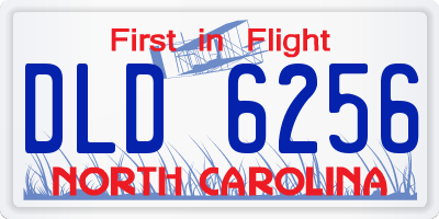 NC license plate DLD6256