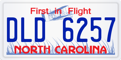 NC license plate DLD6257