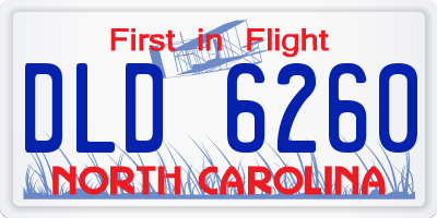 NC license plate DLD6260