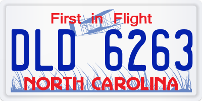 NC license plate DLD6263