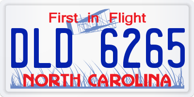 NC license plate DLD6265