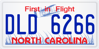 NC license plate DLD6266