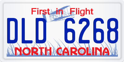 NC license plate DLD6268