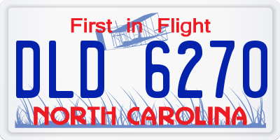 NC license plate DLD6270