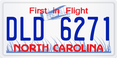 NC license plate DLD6271