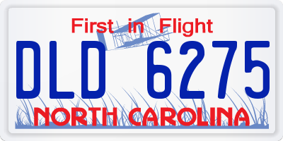 NC license plate DLD6275