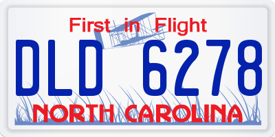 NC license plate DLD6278
