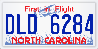 NC license plate DLD6284