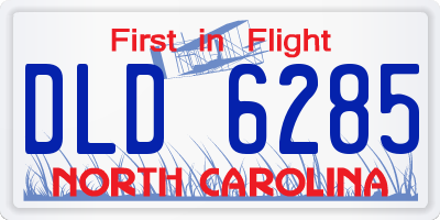 NC license plate DLD6285