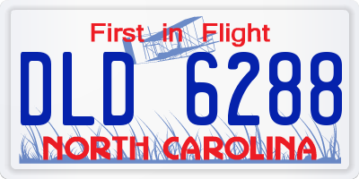 NC license plate DLD6288
