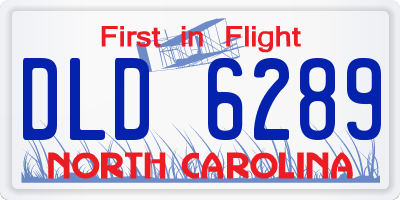 NC license plate DLD6289