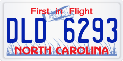 NC license plate DLD6293