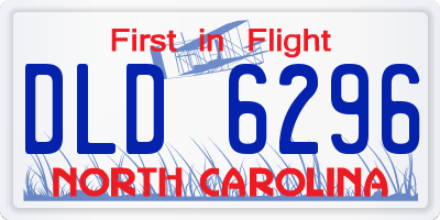 NC license plate DLD6296