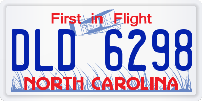 NC license plate DLD6298