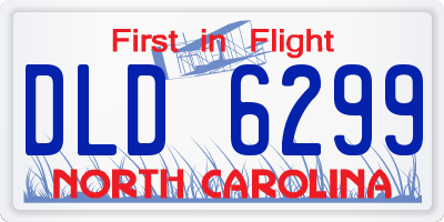 NC license plate DLD6299