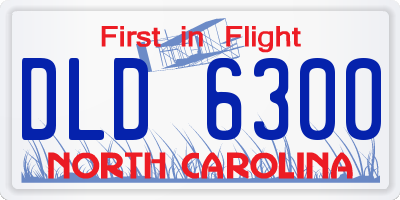 NC license plate DLD6300
