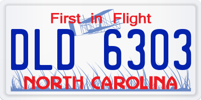 NC license plate DLD6303