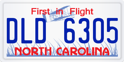NC license plate DLD6305