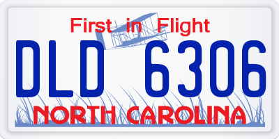 NC license plate DLD6306