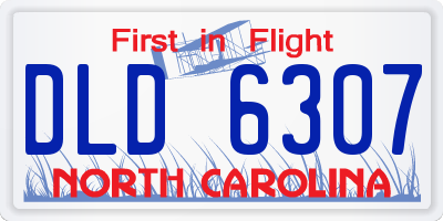 NC license plate DLD6307
