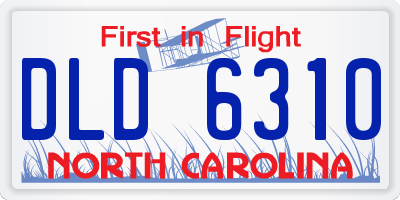 NC license plate DLD6310
