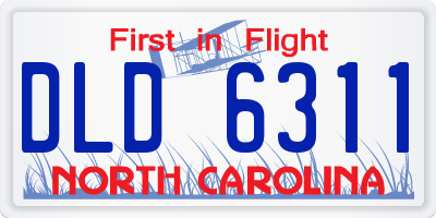 NC license plate DLD6311