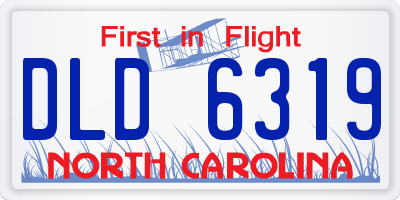 NC license plate DLD6319
