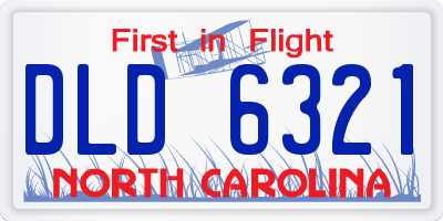 NC license plate DLD6321