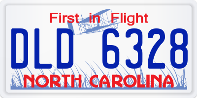 NC license plate DLD6328